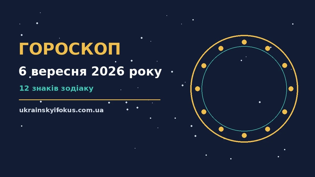 Щоденний гороскоп на 6 вересня 2026 року на тлі ранкового неба