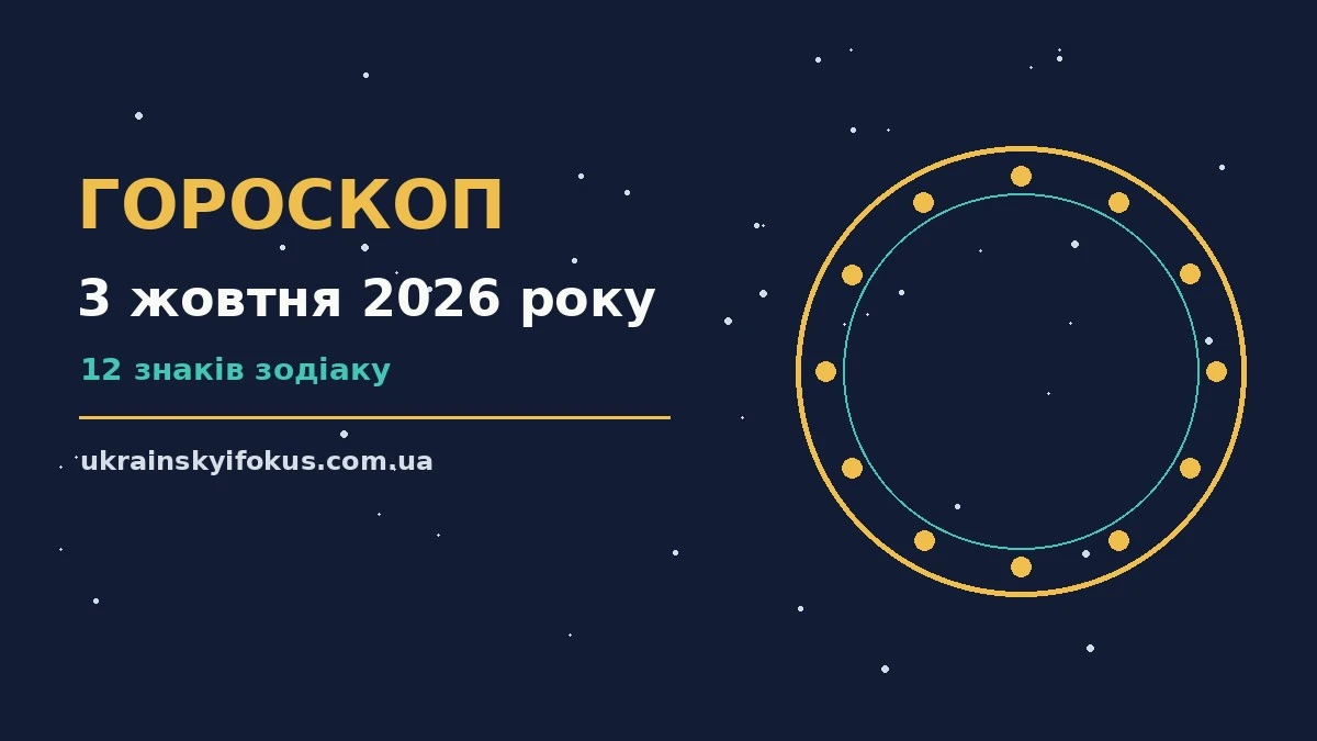 Зоряне небо над міською вежею у передранкових барвах, ілюстрація до гороскопу на 3 жовтня 2026 року