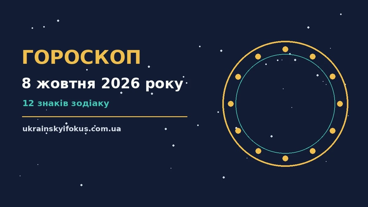 Гороскоп на 8 жовтня 2026 року, чашка кави та записник на дерев'яному столі