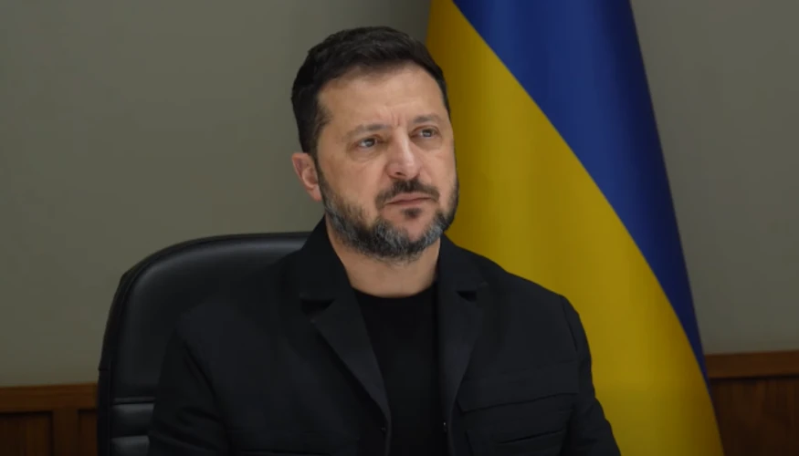 Президент Володимир Зеленський під час публічної заяви